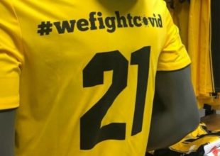 Ζέσταμα με… μήνυμα κατά κορωνοϊού στο ντέρμπι!