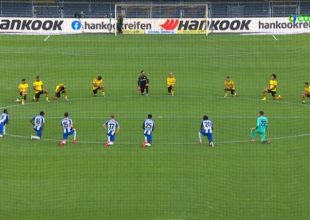 Ντόρτμουντ – Χέρτα: Γονάτισαν για τον Φλόιντ οι παίκτες των δύο ομάδων
