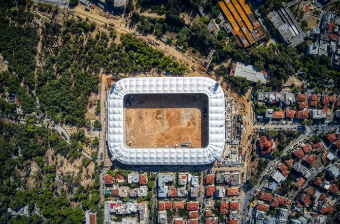 Το πέταγμα πάνω απ’ την Αγιά Σοφιά – OPAP Arena (VIDEO)