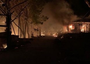 Νέα μεγάλη φωτιά στο ΚΥΤ της Μόριας