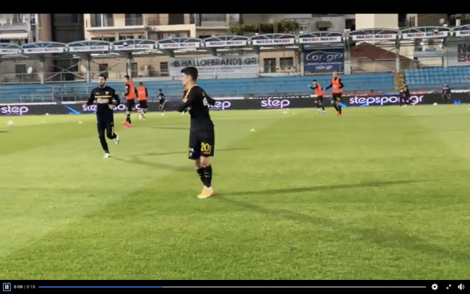 Η προθέρμανση της ΑΕΚ στα Γιάννενα (VID)