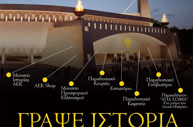 ΠΑΕ ΑΕΚ: «Γράψε ιστορία, πρότεινε εσύ την ιστορία του τετραώροφου κτιρίου στο νέο γήπεδο»