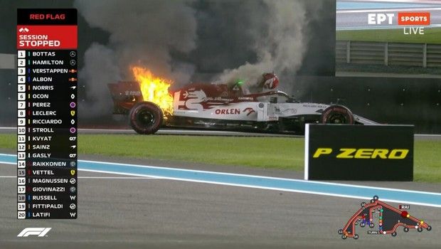 Η Alfa Romeo Racing του Ραϊκόνεν πήρε φωτιά στα FP2