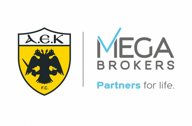 ΠΑΕ ΑΕΚ και MEGA Brokers συνεχίζουν μαζί!