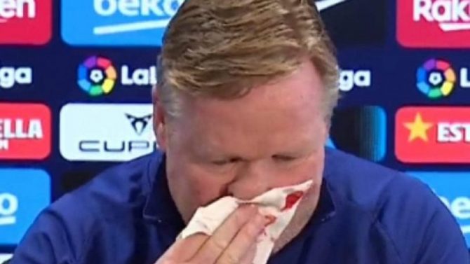 Μπαρτσελόνα: Μάτωσε ξανά ο Κούμαν εν μέσω συνέντευξης Τύπου! (vid) Μπαρτσελόνα: Μάτωσε ξανά ο Κούμαν εν μέσω συνέντευξης Τύπου! (vid)