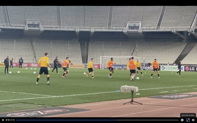 Η προθέρμανση της ΑΕΚ (VID)