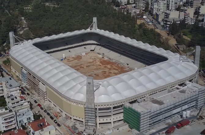 Η πτήση πάνω απ’ την Αγιά Σοφιά – OPAP Arena (VIDEO)