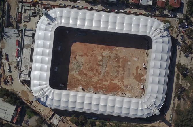 Ξεκίνησαν οι εργασίες εντός αγωνιστικού χώρου της Αγιά Σοφιάς – OPAP Arena