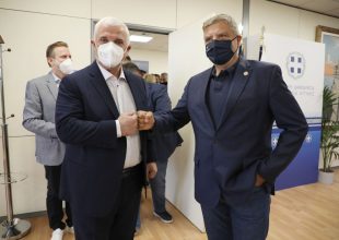 Πλάνα απ’ τις υπογραφές Περιφέρειας Αττικής – ΑΕΚ για την Αγιά Σοφιά – OPAP Arena