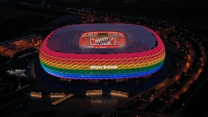 Όχι της UEFA για φωτισμό της «Αλιάντς Αρένα» στα χρώματα της ΛΟΑΤΚΙ κοινότητας