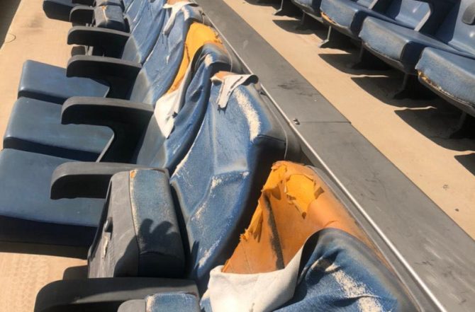 Σε τραγική κατάσταση οι θέσεις VIP του ΟΑΚΑ (pics)
