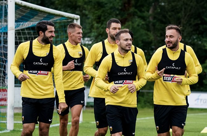 Φυσική κατάσταση και τακτική είχε το σημερινό προπονητικό «μενού» Φυσική κατάσταση και τακτική είχε το σημερινό προπονητικό «μενού»