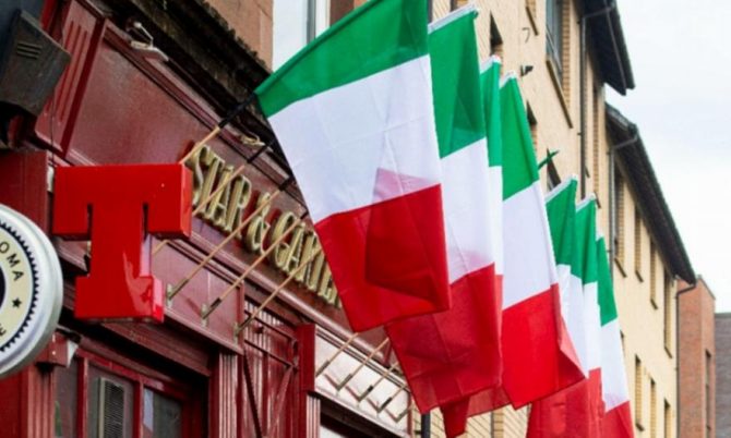 Γλασκώβη: Μαγαζιά με σημαίες της Ιταλίας εν όψει τελικού!