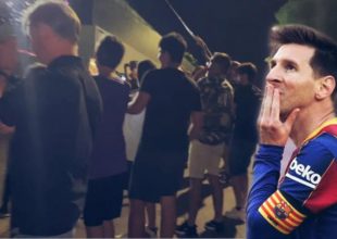 Οπαδοί της Μπαρτσελόνα έξω από το σπίτι του Μέσι, ζητούν να μείνει