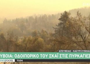 Εύβοια: Φουντώνει το πύρινο μέτωπο από Γαλατσώνα προς Αβγαριά
