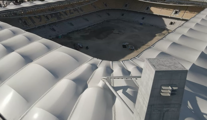 Εναέρια πτήση πάνω απ’ την Αγιά Σοφιά – OPAP Arena (VIDEO)