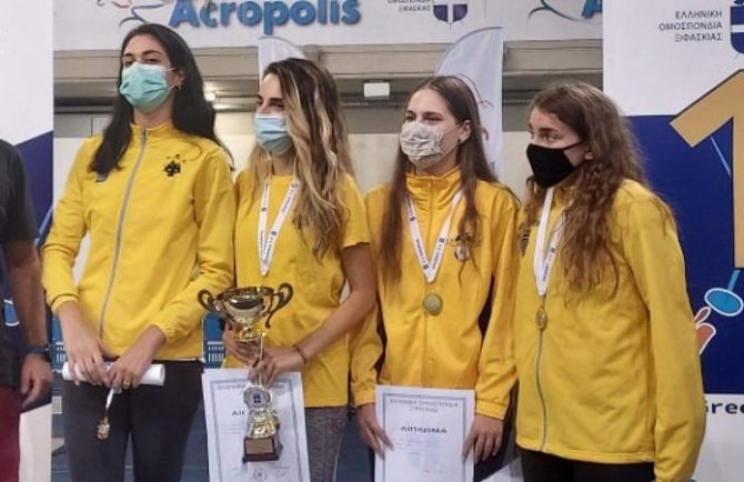 Σήκωσαν το 10ο σερί πρωτάθλημα τα κορίτσια της ΑΕΚ στην Ξιφασκία