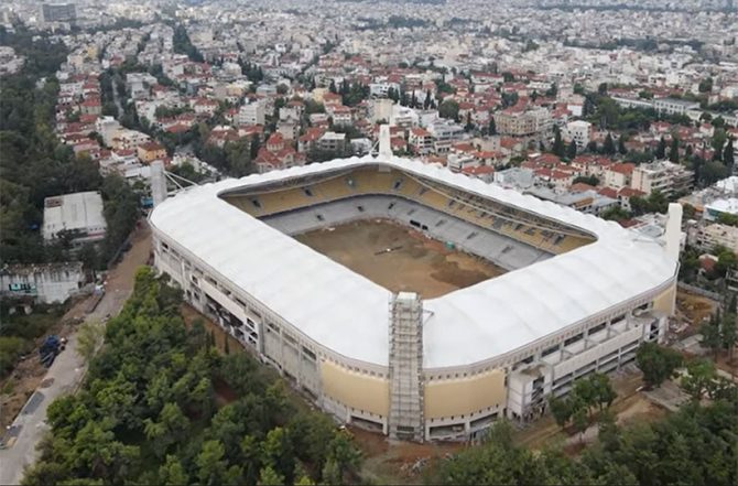 Ένα drone πάνω απ’ την Αγιά Σοφιά – OPAP Arena (VIDEO)
