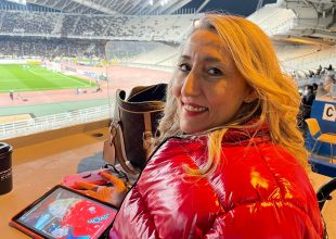 Στο ΟΑΚΑ η Τόνια η φίλη του Ολυμπιακού (ΦΩΤΟ)