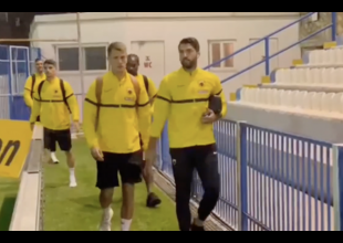 Η άφιξη της ΑΕΚ στην Ριζούπολη (VID)