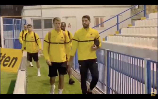 Η άφιξη της ΑΕΚ στην Ριζούπολη (VID)