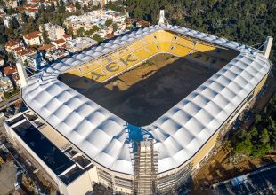 Εναέρια πλάνα πάνω απ’ την Αγιά Σοφιά – OPAP Arena