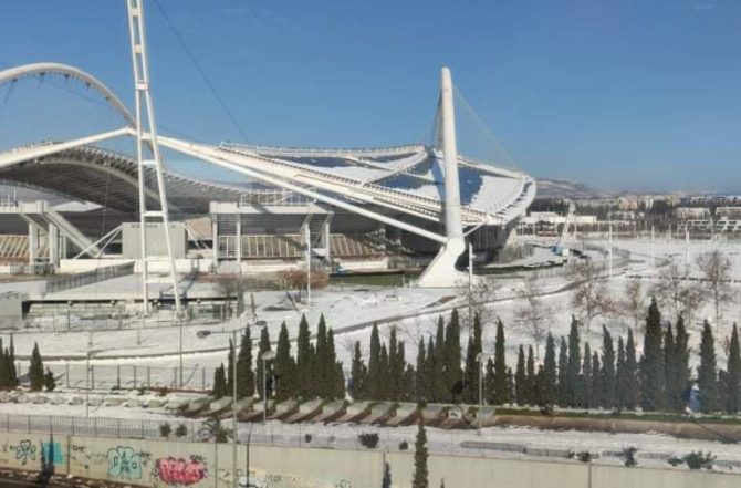 Την Παρασκευή ξεκινάει η επιχείρηση εκχιονισμού του ΟΑΚΑ (ΦΩΤΟ)