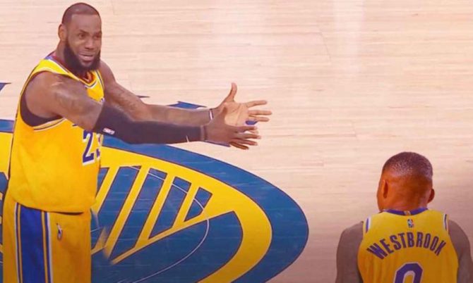 Έξαλλος ο Λεμπρόν που ο Γουέστμπρουκ έχασε το δεξί λέι-απ: Δεν γύρισε καν στην άμυνα