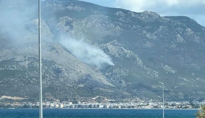 Λουτράκι: Φωτιά στα Γεράνεια Όρη
