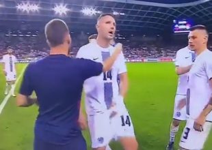 Άσεμνη χειρονομία του Κούρτιτς στο Σλοβενία – Σερβία