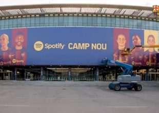 Μπαρτσελόνα: Το Spotify έντυσε την πρόσοψη του Καμπ Νου