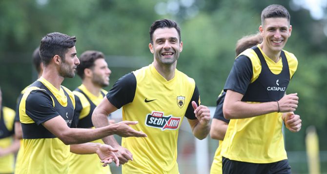 Photostory απ’ την πρωινή προπόνηση της ΑΕΚ