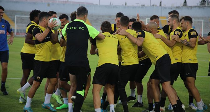 Φωτογραφίες απ’ την προπόνηση της ΑΕΚ στην Κύπρο Φωτογραφίες απ’ την προπόνηση της ΑΕΚ στην Κύπρο