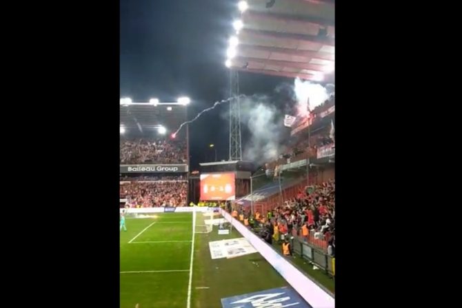 Σοβαρά επεισόδια έφεραν χάος στο γήπεδο και οριστική διακοπή στο Σταντάρ – Άντερλεχτ