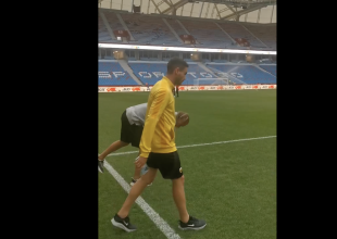 Η άφιξη της ΑΕΚ στο Σενόλ Γκιουνές (VID)