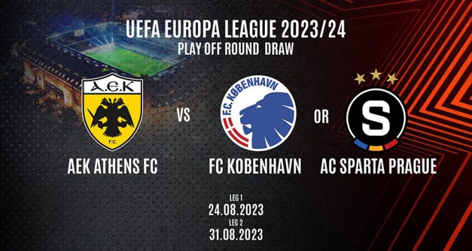 Με Κοπεγχάγη ή Σπάρτα Πράγας η ΑΕΚ στα playoffs του Europa League αν δεν περάσει την Ντιναμό