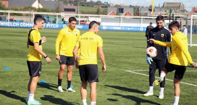 Η προπόνηση της ΑΕΚ στο Μπράιτον