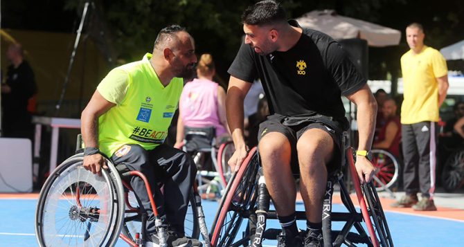 Η ΑΕΚ συμμετείχε στο «Hope 3on3 Streetball» με αμαξίδιο (pics)