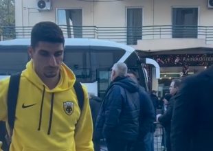 Η άφιξη της ΑΕΚ στις Ζωσιμάδες (VID)