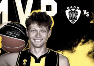 ΚΑΕ ΑΕΚ: MVP της αναμέτρησης με τον ΠΑΟΚ ο Κουζμίνσκας