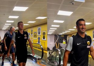 ΑΕΚ – Λαμία: Η άφιξη της Ένωσης (VIDEO)