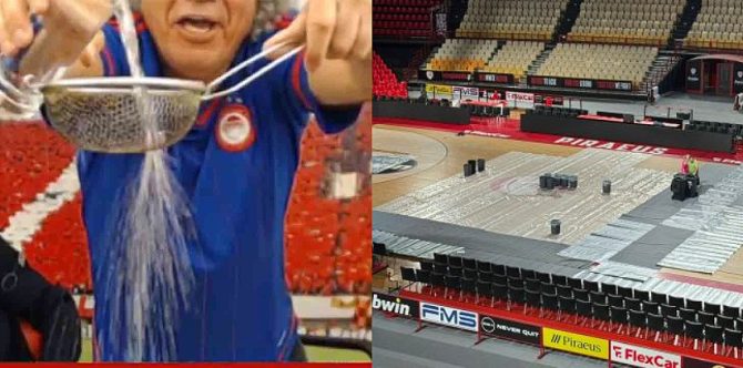 Σουρωτήρι το ΣΕΦ: ζημιές σε παρκέ, cube και γυμναστήριο! (pics & vid)