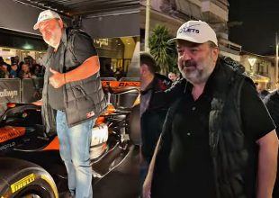 Ο Ηλιόπουλος στην OPAP Arena για το μονοθέσιο της McLaren (vid)