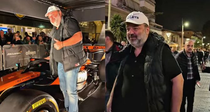 Ο Ηλιόπουλος στην OPAP Arena για το μονοθέσιο της McLaren (vid)