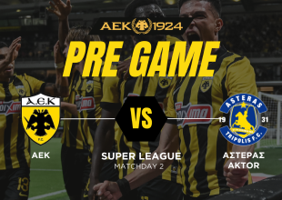 AEK1924 TV: PRE GAME ΑΕΚ – Αστέρας Τρίπολης