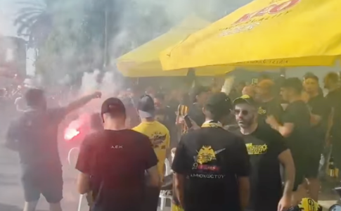 Κιτρινόμαυρο πάρτι στο κέντρο της Λεμεσού (VID)