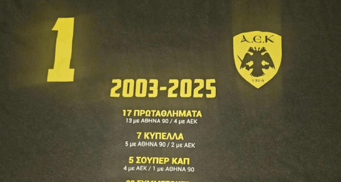 Τίμησε τον Θεοφίλου η AEK Futsal – Τα μπλουζάκια που φόρεσαν οι παίκτες Τίμησε τον Θεοφίλου η AEK Futsal – Τα μπλουζάκια που φόρεσαν οι παίκτες