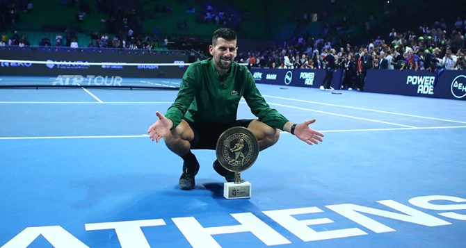 Στην Αθήνα ο 101ος τίτλος του: Πρωταθλητής ο Τζόκοβιτς με τρομερή ανατροπή κόντρα στον Μουζέτι Στην Αθήνα ο 101ος τίτλος του: Πρωταθλητής ο Τζόκοβιτς με τρομερή ανατροπή κόντρα στον Μουζέτι