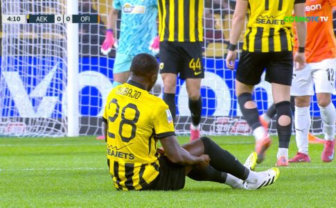 ΑΕΚ – ΟΦΗ: Ό τραυματισμός του Οντουμπάτζο (VID)
