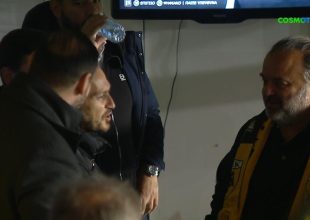 Παναιτωλικός-ΑΕΚ:  Τα είπαν με Μπακάκη Ηλιόπουλος και Λυσάνδρου (VIDEO)